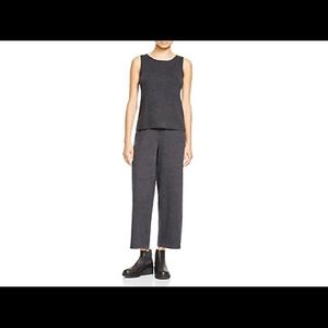Eileen Fisher charcoal ankle pant large NWT